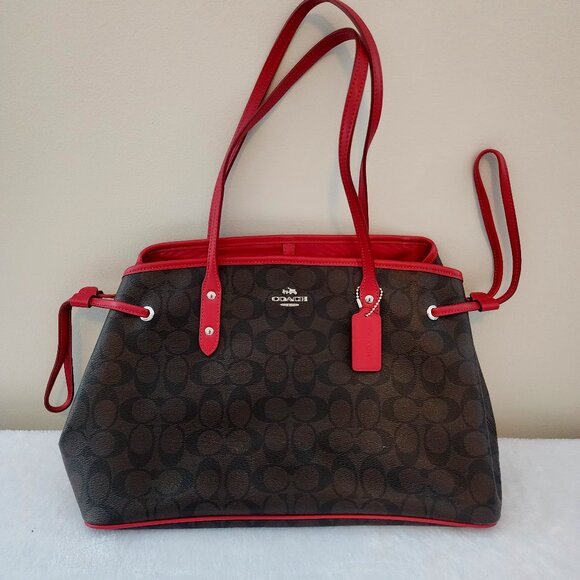 Red COACH Monogram - Picture 1 of 9